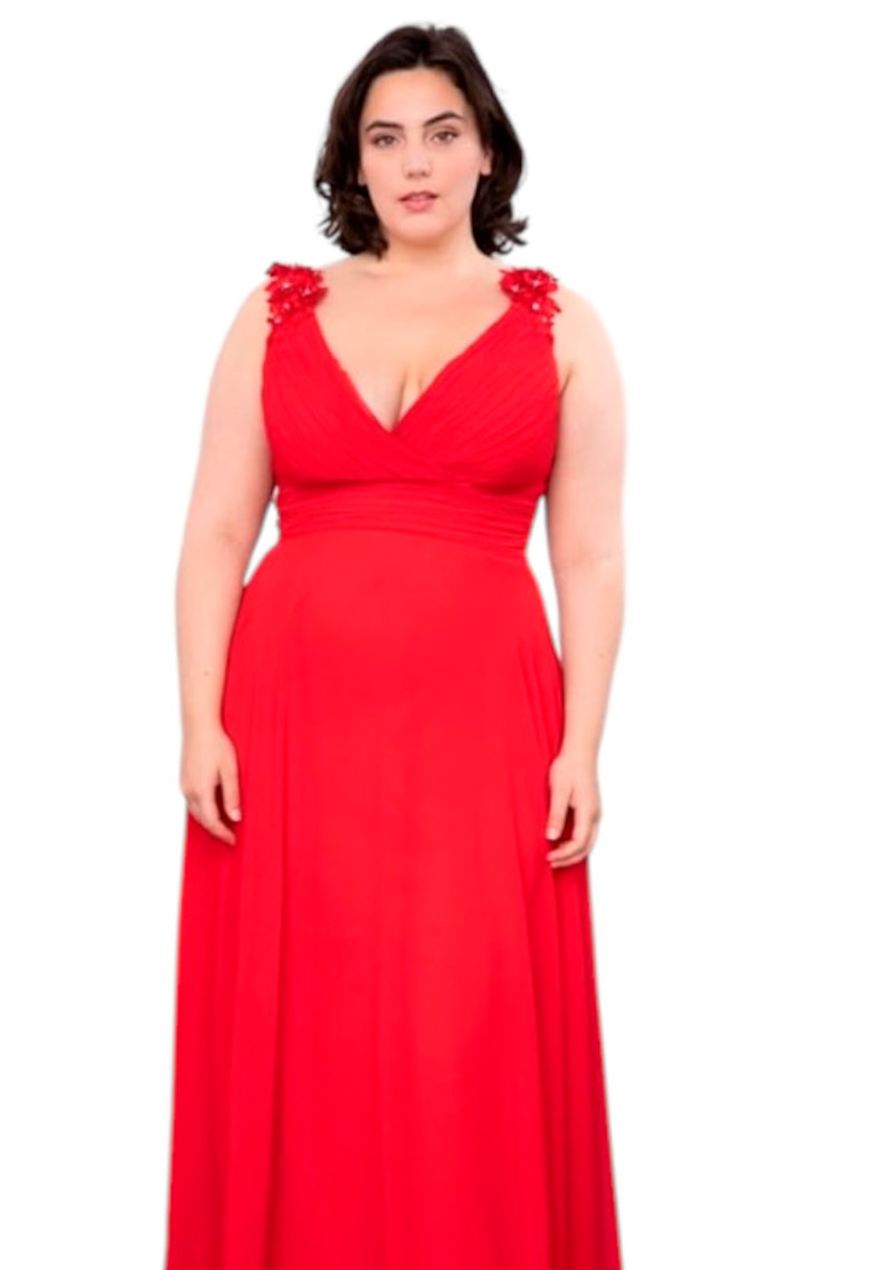 Vestido Florencia Talla Grande Rojo